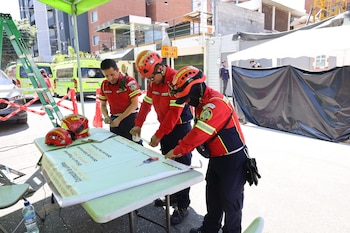 Integrantes del Cuerpo de Bomberos