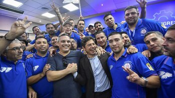 Axel Kicillof durante un acto