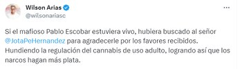 Wilson Arias arremetió contra Jota