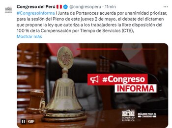 Liberación de la CTS se