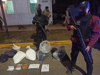 Las bolsas contenían cocaína y