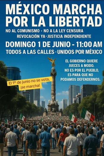 Cartel promocional para marcha 1°