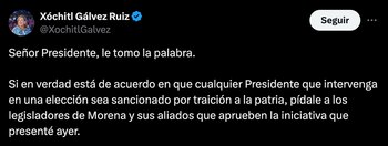 Xóchitl Gálvez "tomó la palabra"