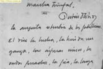 Parte del manuscrito de la