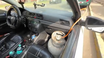 Taxistas usam balões