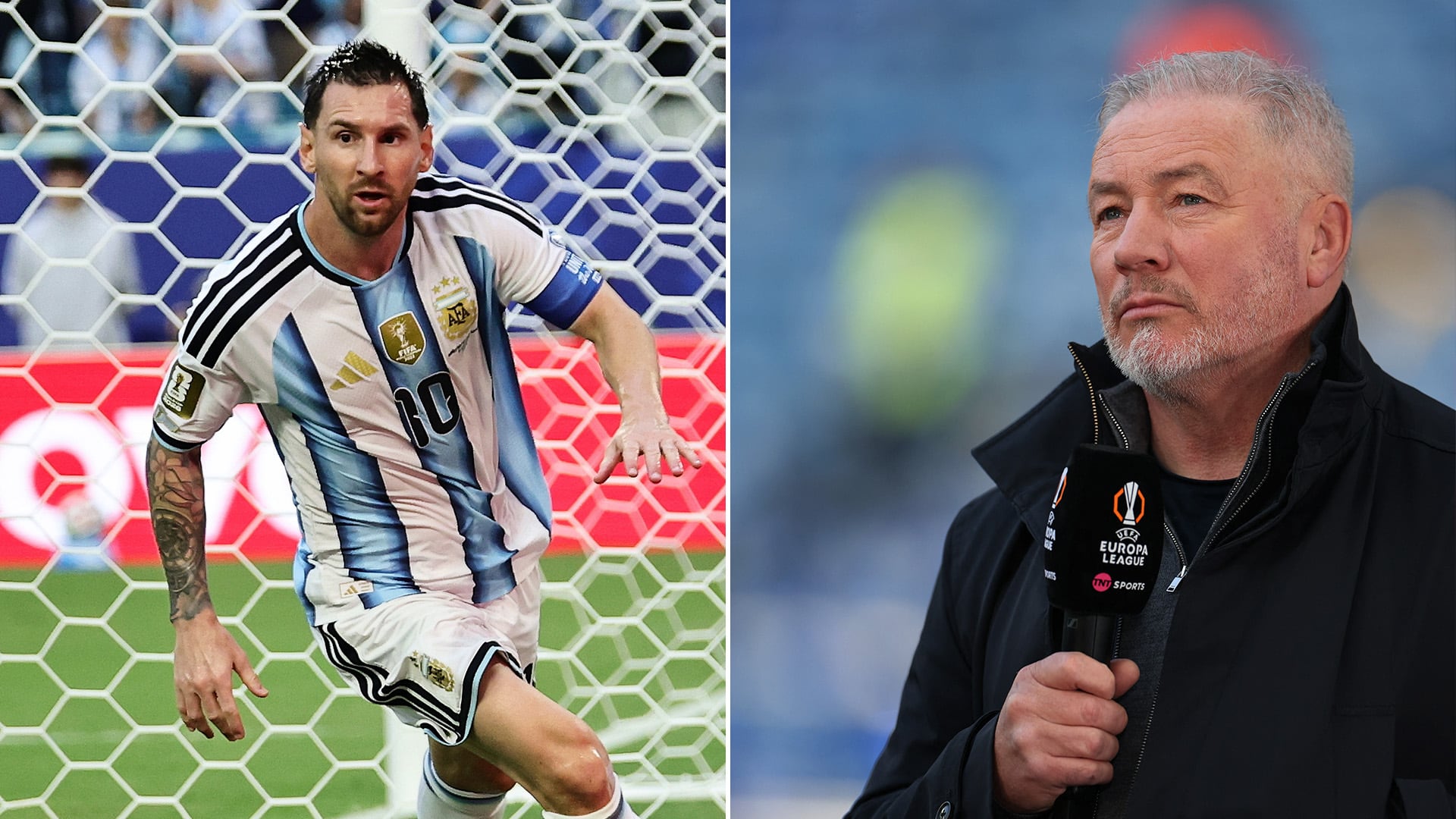 Messi y McCoist, en su rol de comentarista