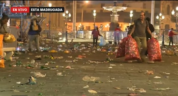 Tachos grandes fueron colocados por