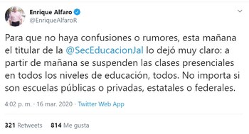 (Foto: Tweet/ @EnriqueAlfaroR)