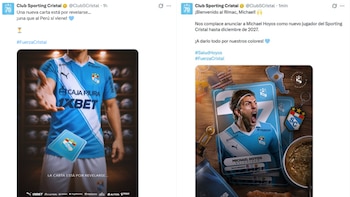 El anuncio oficial del fichaje de Michael Hoyos por Sporting Cristal con indirecta a Universitario. - capturas: Sporting Cristal