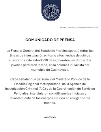 Comunicado de prensa.