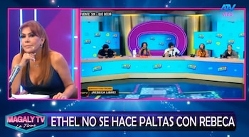 Magaly Medina reacciona sin filtros a las palabras de Ethel Pozo sobre Rebeca Escribens. Captura: Magaly TV La Firme.