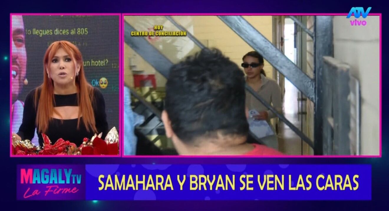 Magaly Medina destruye a Samahara y Bryan: “Esa vida de telenovela no la soporta nadie”. Infobae Perú / Captura TV - Magaly TV La Firme