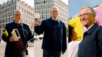 Por qué Bill Gates estaba pegando afiches en las calles de Berlín