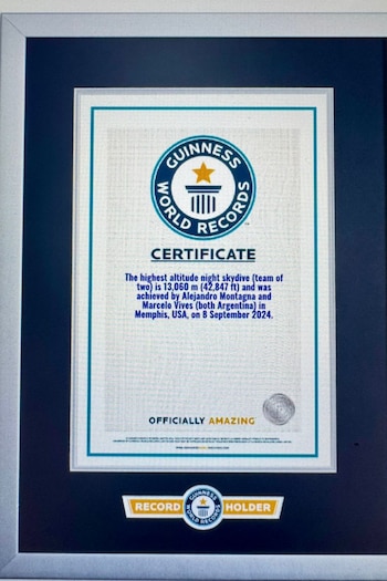 El certificado de récord Guinness