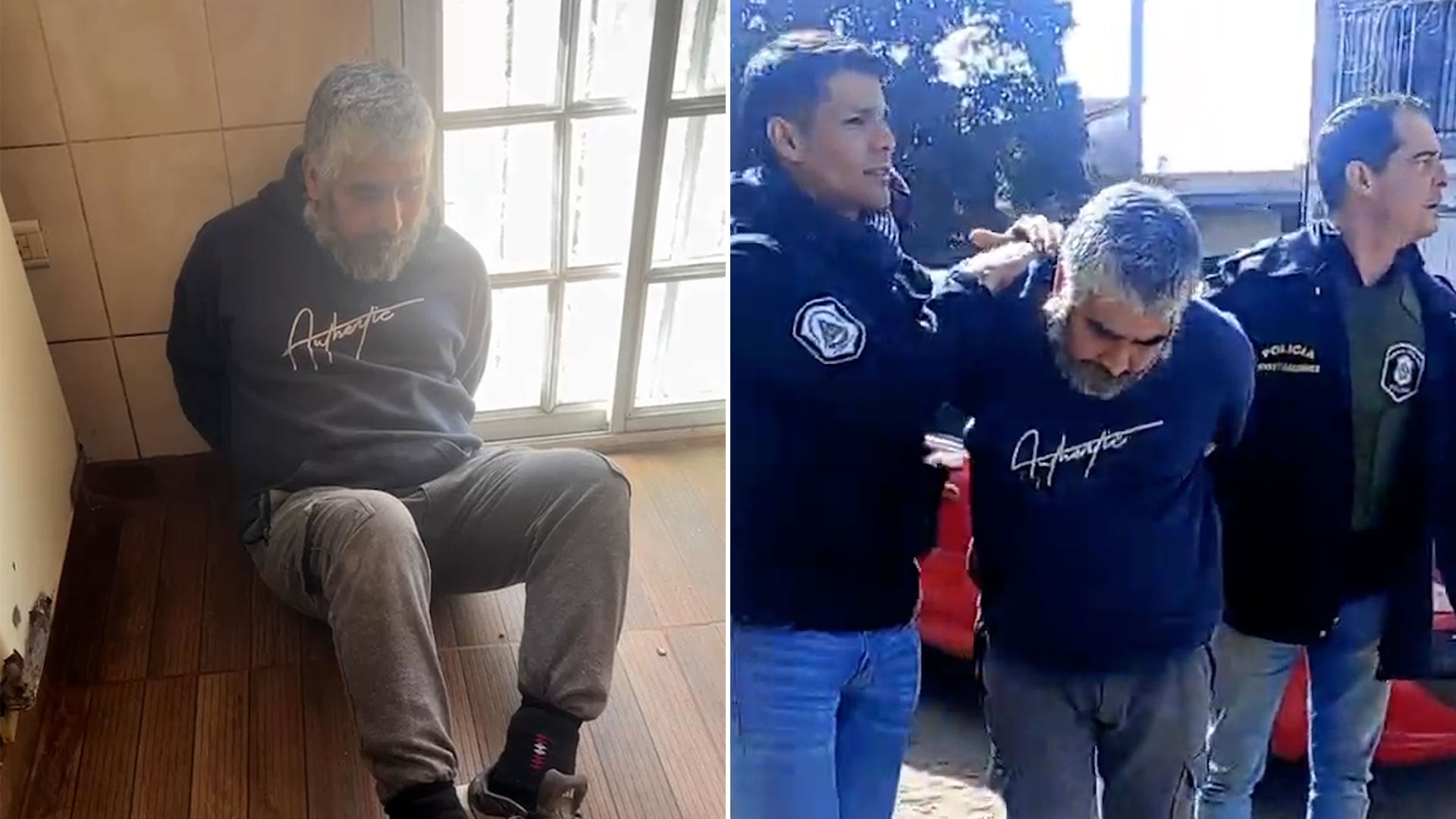 El momento en el que Del Valle fue detenido en Florencio Varela