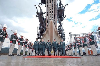 El Monumento a los Lanceros fue sede de la ceremonia oficial del Día del Arma de Caballería del Ejército Nacional en Boyacá - crédito Ejercito Nacional