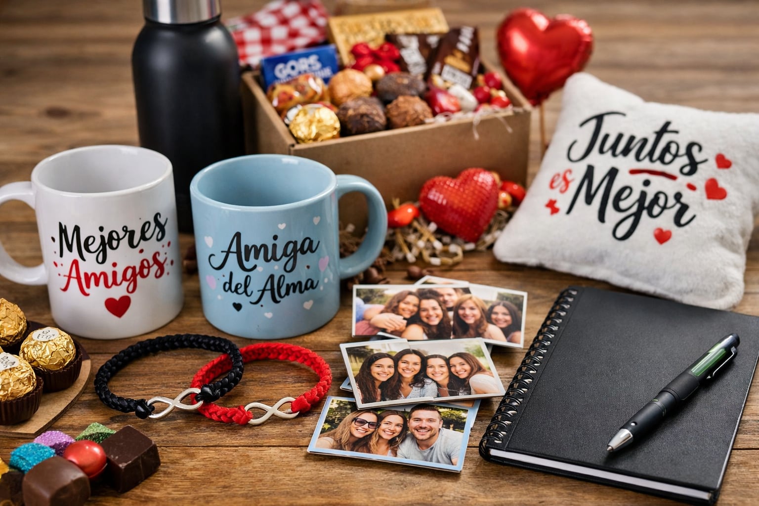 Entre $20.000 y $25.000, los regalos para el Día del Amigo suman cajas de golosinas, botellas térmicas, estuches de chocolates y remeras con frases de amistad (Imagen Ilustrativa Infobae)
