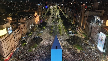 Festejos Argentina Inglaterra en el Mundial 2026 - Drone - Obelisco