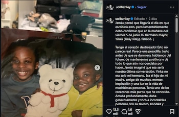 El hermano de Talay Riley compartió su sentir respecto a la muerte del compositor.