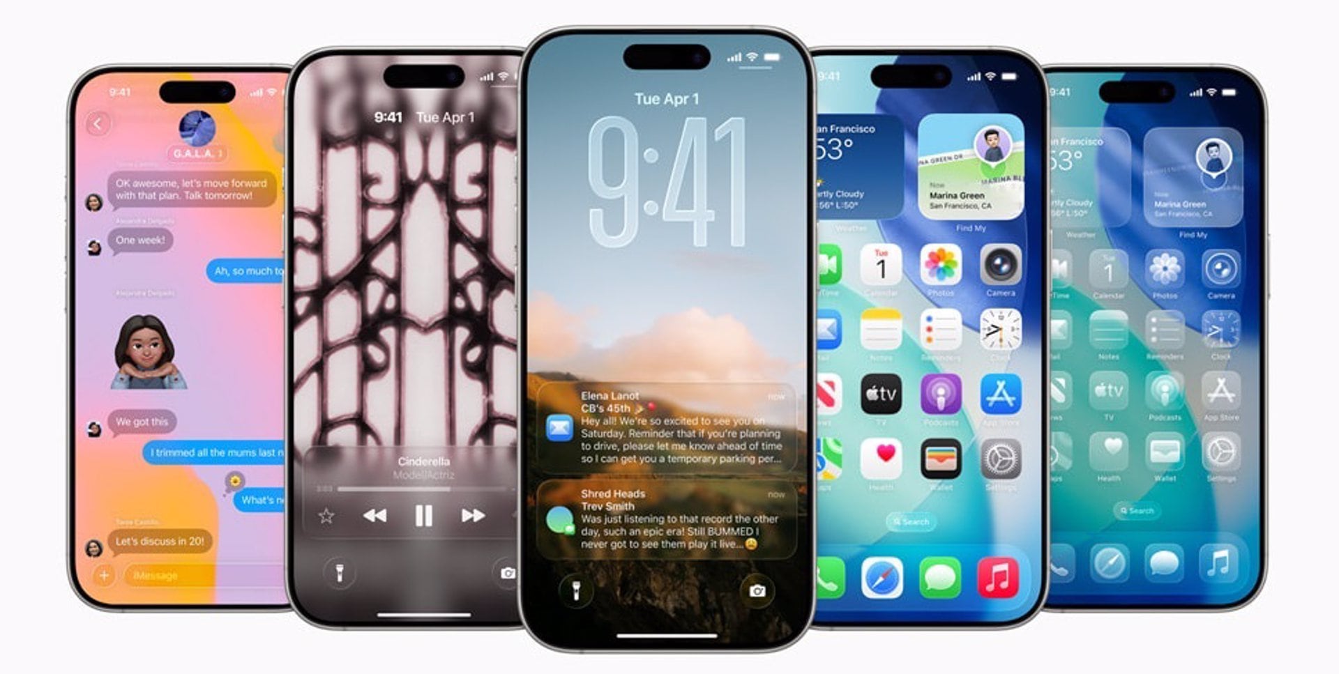 Liquid Glass se adapta al diseño de las aplicaciones. (Apple)