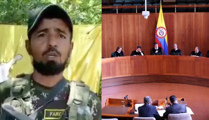 Willington Henao Gutiérrez, conocido como alias El Mocho Olmedo, es señalado como el segundo cabecilla del Frente 33 de las disidencias de las Farc. Aunque la Fiscalía habría dado su aprobación, la Corte Suprema de Justicia detectó una anomalía en el proceso - crédito Redes sociales y Corte Suprema de Justicia