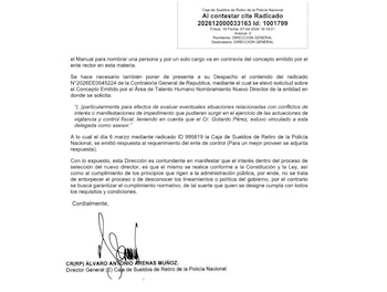 El anterior director de la Casur, Álvaro Arenas, advirtió que el José Pérez Soto no cumple con los requisitos - crédito suministrado a Infobae