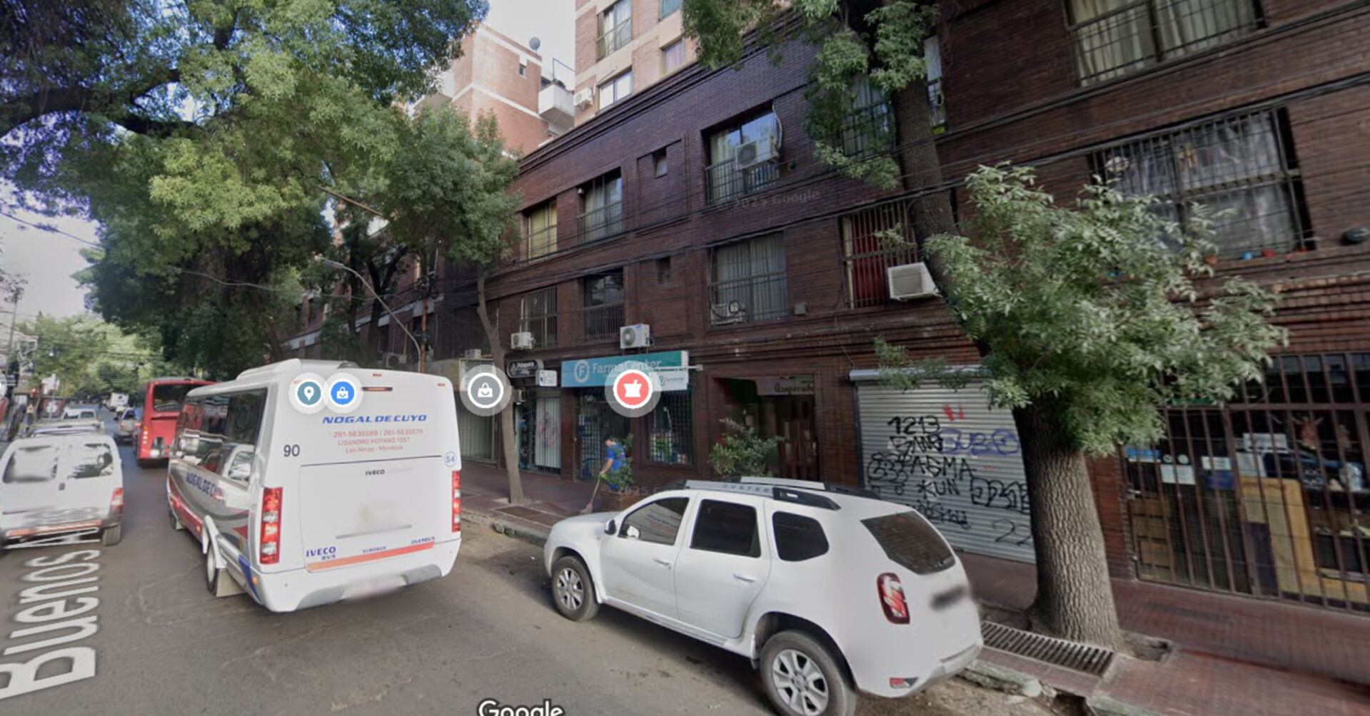 Una pareja murió en un departamento de alquiler temporario en el centro de la ciudad de Mendoza por intoxicación de monóxido de carbono (Google Maps)