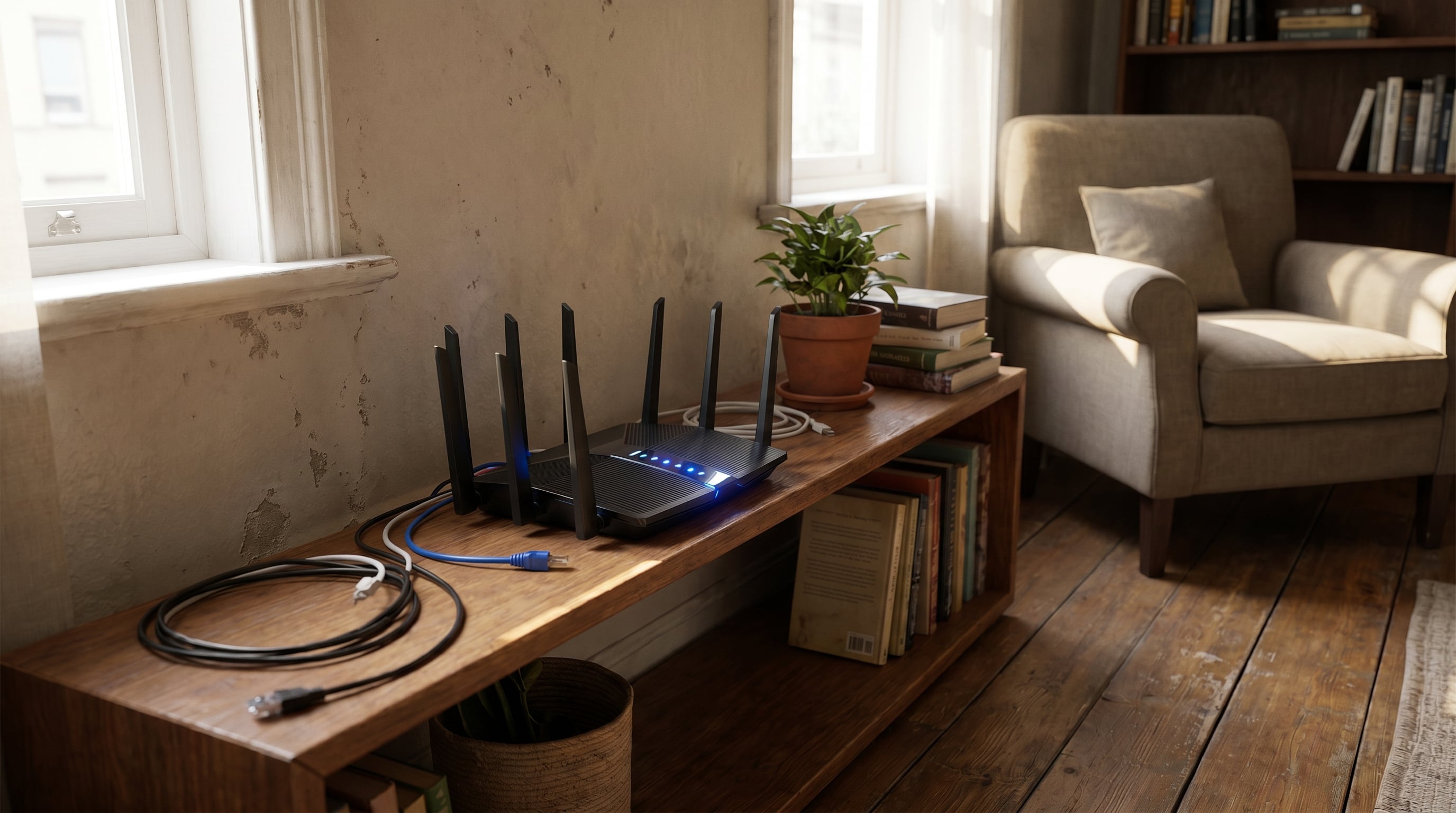 Los cables del router deben estar en buen estado para el correcto funcionamiento de la red WiFi. (Imagen Ilustrativa Infobae)