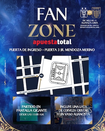 Fan Zone en Matute para ver en pantalla gigante el Alianza Lima vs Melgar.