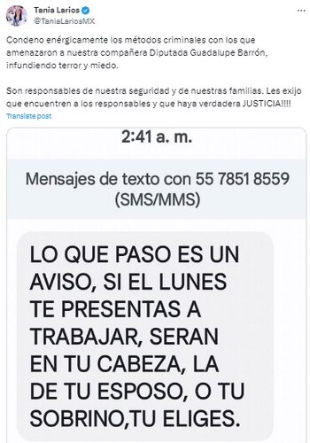 La legisladora publicó pruebas del