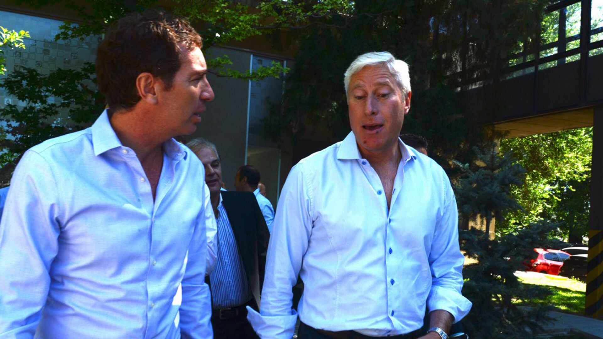 Diego Santilli en una actividad junto a Gustavo Coria, cuando ocupaba la presidencia de CEAMSE