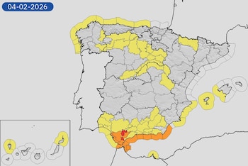 Mapa de alertas meteorologías para