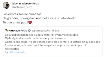 Mensaje de Nicolás Alcocer Petro,