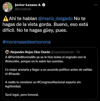 Javier Lozano retomó las palabras