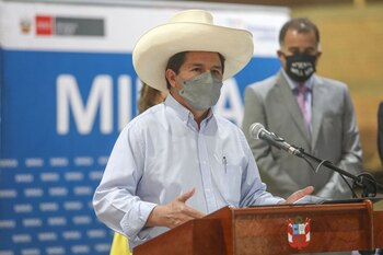 El mandatario Pedro Castillo se