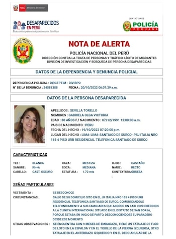 Ficha de la denuncia ante