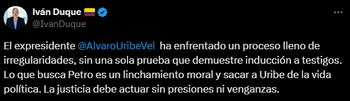 Iván Duque hizo fuertes señalamientos