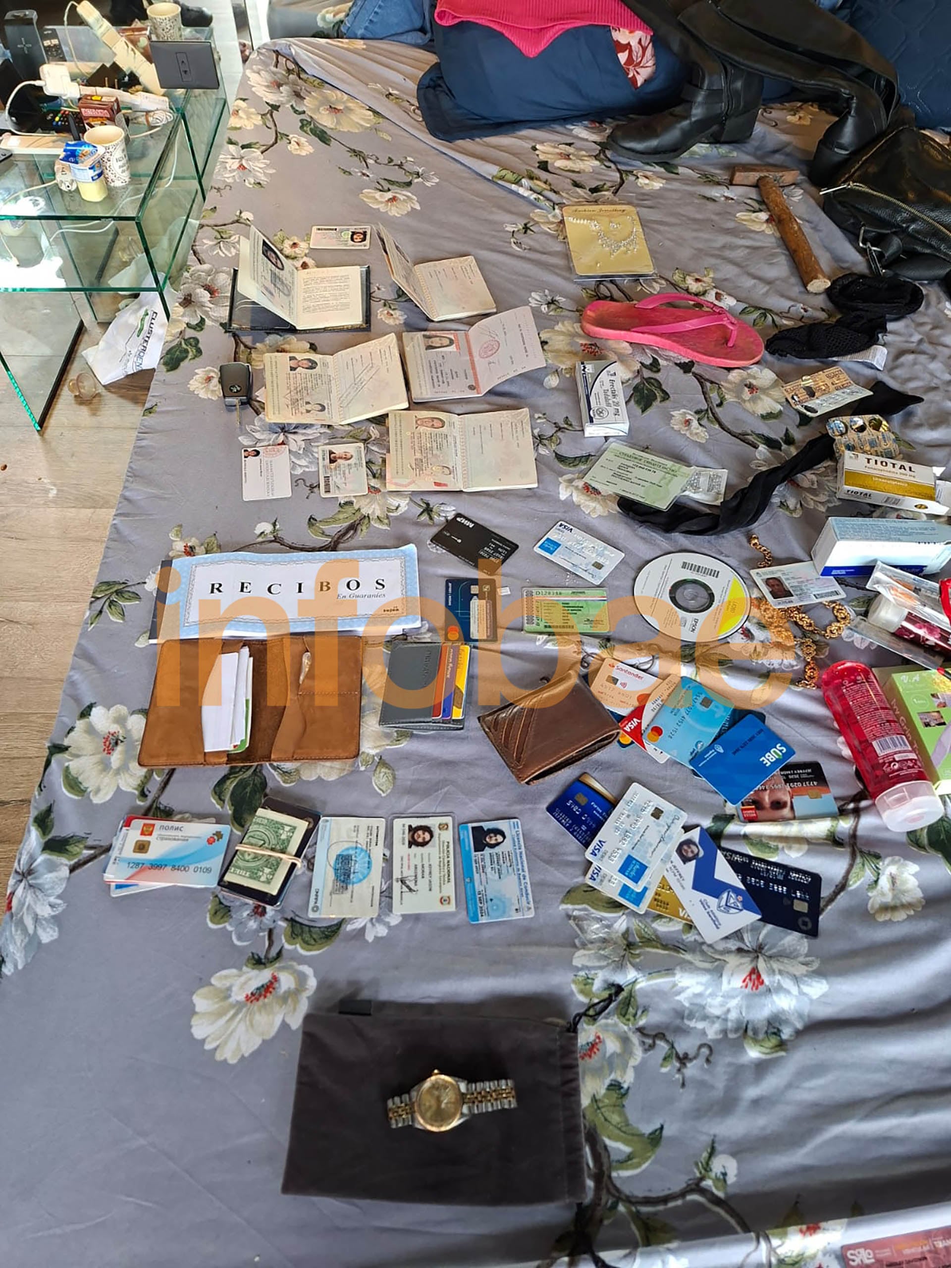 Más de lo encontrado en el domicilio de Morán