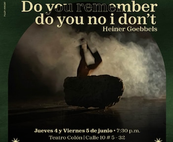 El estreno mundial de la obra performance ‘Do you Remember do you no I don’t’ del compositor y director alemán Heiner Goebbels tendrá lugar los días 4 y 5 de junio de 2026 en el Teatro Colón de Bogotá.