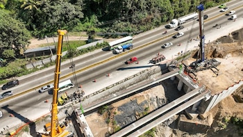 La construcción del viaducto Los