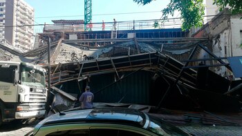 Derrumbe en obra de Belgrano