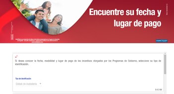 Pantallazo de Davivienda del Ingreso