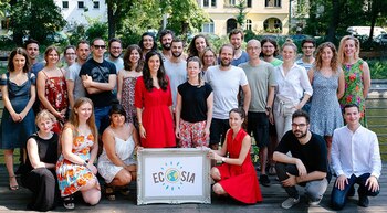 El equipo de Ecosia, un
