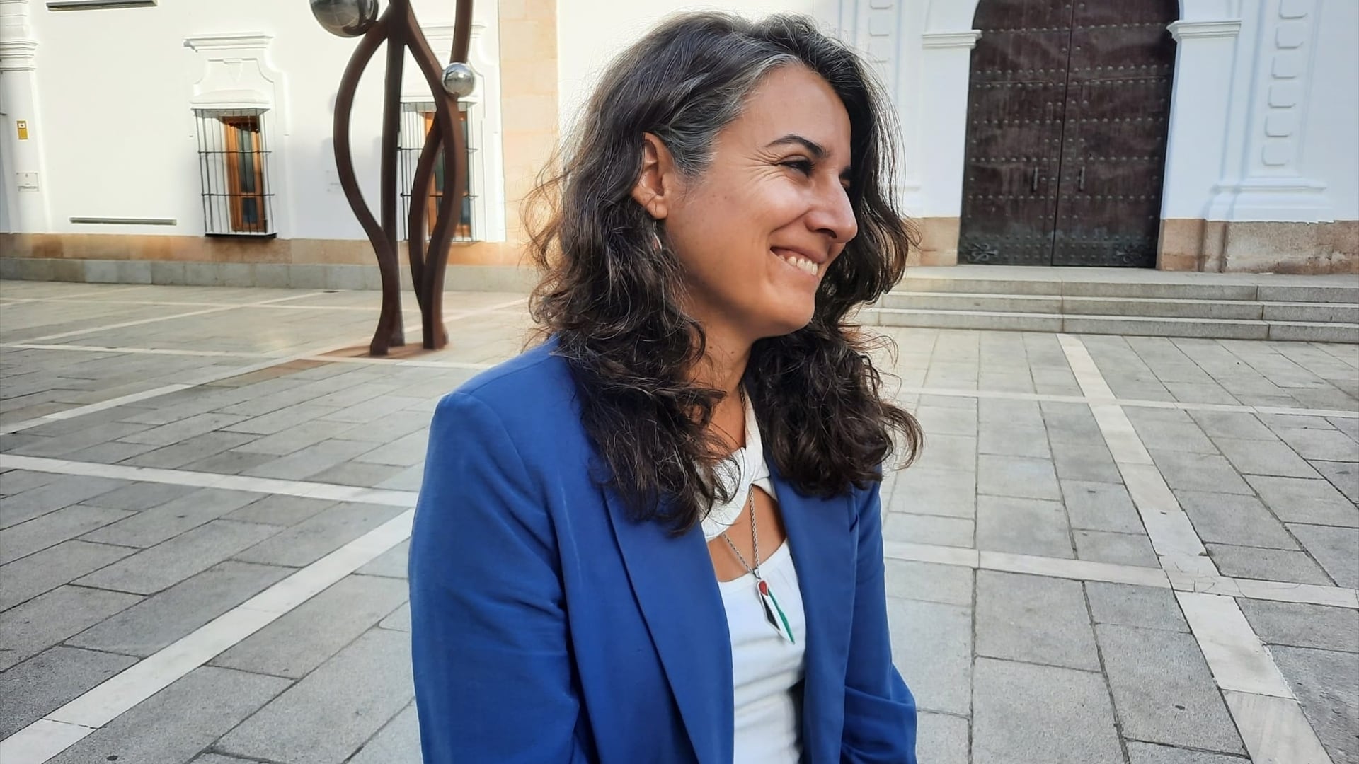 Imagen de archivo de la portavoz de Unidas por Extremadura, Irene de Miguel, en la Asamblea. (Europa Press)