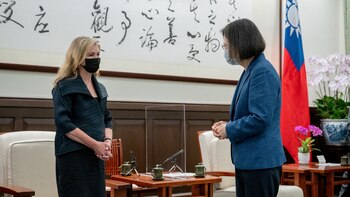 A su llegada a Taiwán,