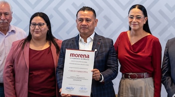 Morena apuesta por Carlos Torres Piña para mantener el poder en Michoacán.