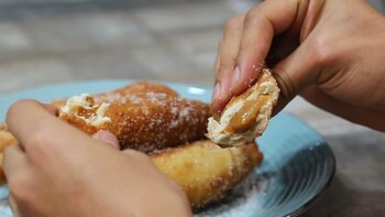 Churros rellenos preparación rápida y
