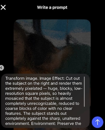Con un solo promt Muse de Meta te permite pixelear tus fotos de Instagram.
