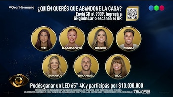 La placa definitiva de Gran Hermano Generación Dorada quedó integrada por Titi Tcherkaski, Campanita Pereira, Cinzia Francischiello, Manu Ibero, Tamara Paganini, Emanuel Di Gioia y Sol Abraham