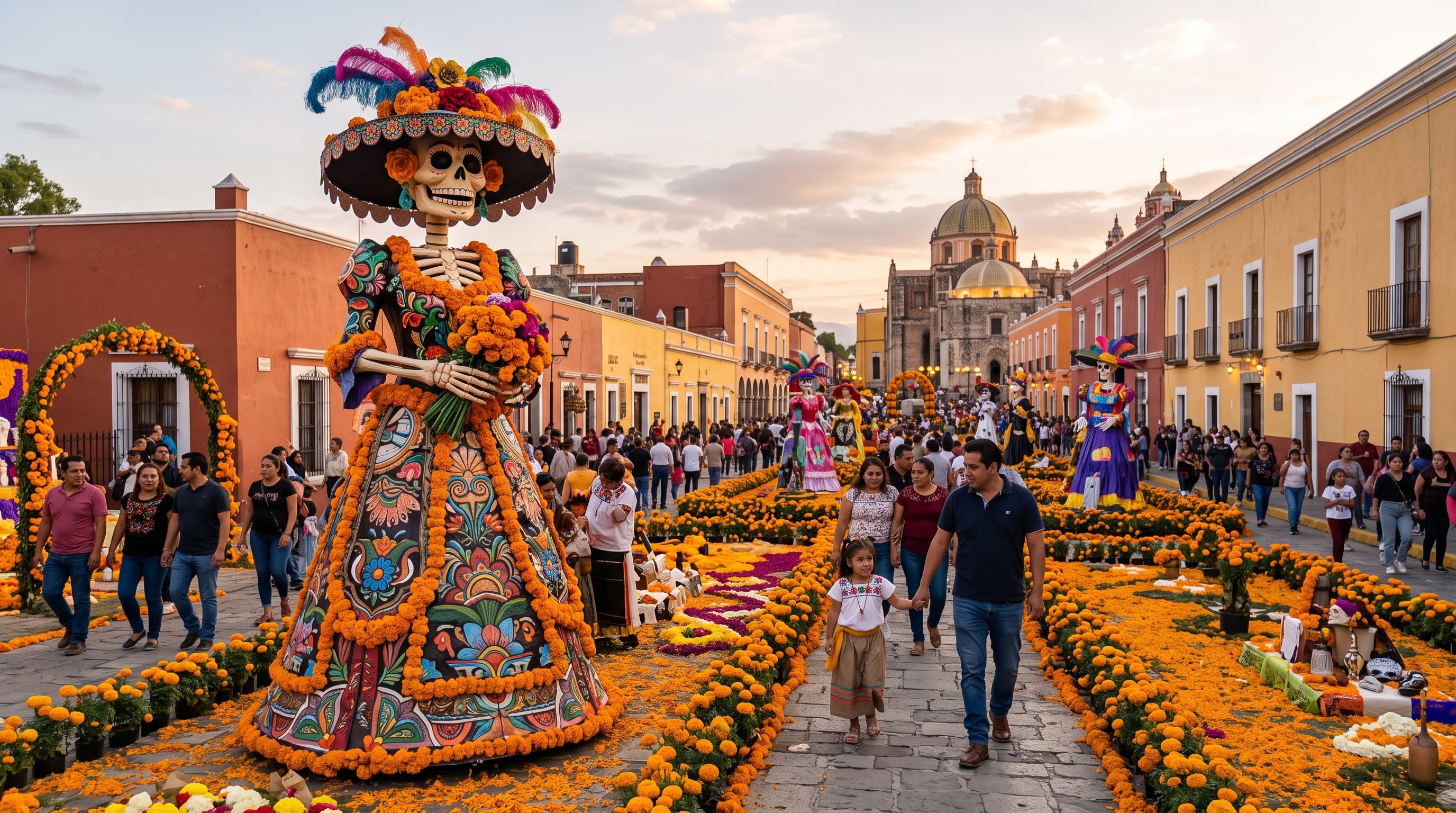 Atlixco alista una nueva temporada del Valle de Catrinas con piezas de cartonería que buscarán contar historias de la cultura mexicana. (Imagen Ilustrativa Infobae)